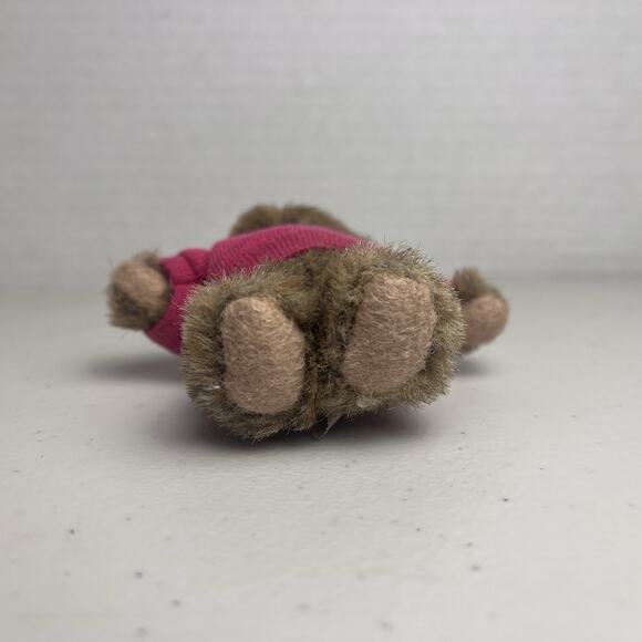 Boyds Bear Thinkin of Ya Mini 4" Message Kisses Pink Purple Sweater HTF Rare - Picture 10 of 14